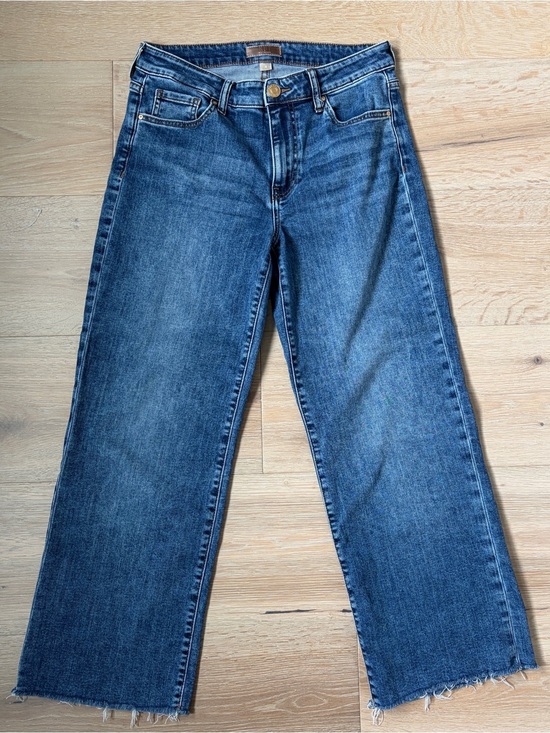Kut from the Kloth Denim - KUT From The Kloth Women’s Size 4 Cropped Wide Leg Jeans Raw Hem Blue Denim*I15